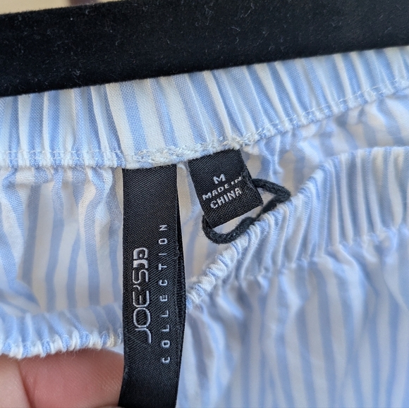 Joe's Jeans Women's Marlee Pleasant Blouse White And Blue Straiped Size M Cotton - Picture 6 of 10